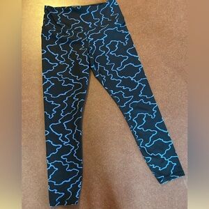 Athleta Yoga/Athletic Pants, Size S, Black And Blue